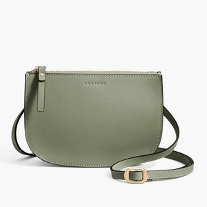 Lo & Sons Sage Green Leather Waverly 2 Crossbody Purse Small